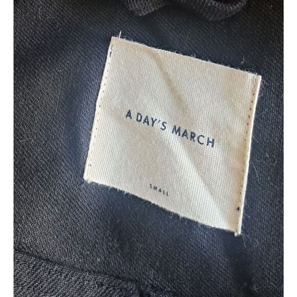 A Days March Womens Small Black Shacket Heavy Cotton Shirt Spring With Pockets - Picture 6 of 8
